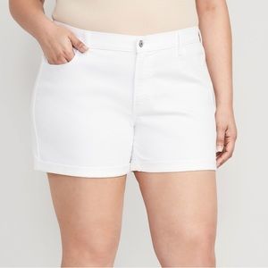 NWT Old Navy Womens White Midrise Shorts size 14 — 5inch inseam